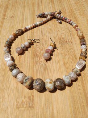 Jay King DTR Jasper necklace and earrings set 925 Sterling Silver